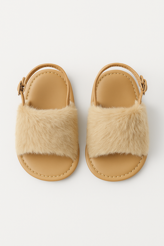 Fur sandals