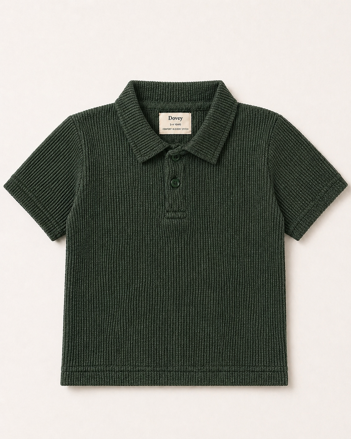 Waffle Knit Polo(Oak Green) – Dovey