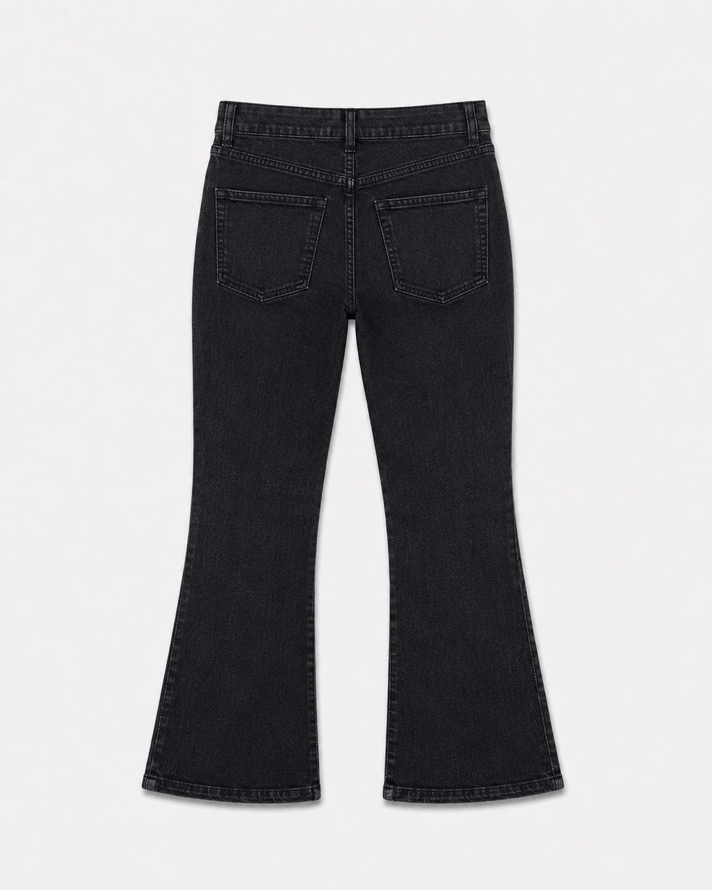 WIDE-LEG DENIM JEANS(EBONY BLACK)