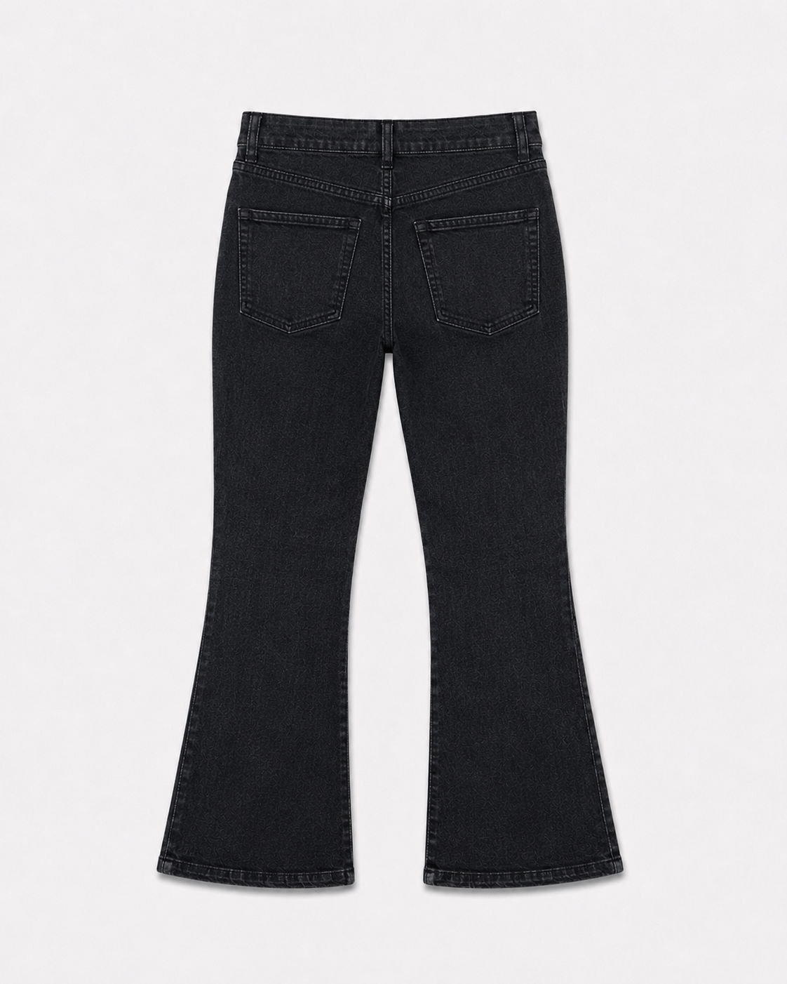 WIDE-LEG DENIM JEANS(EBONY BLACK)