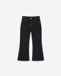 WIDE-LEG DENIM JEANS(EBONY BLACK)