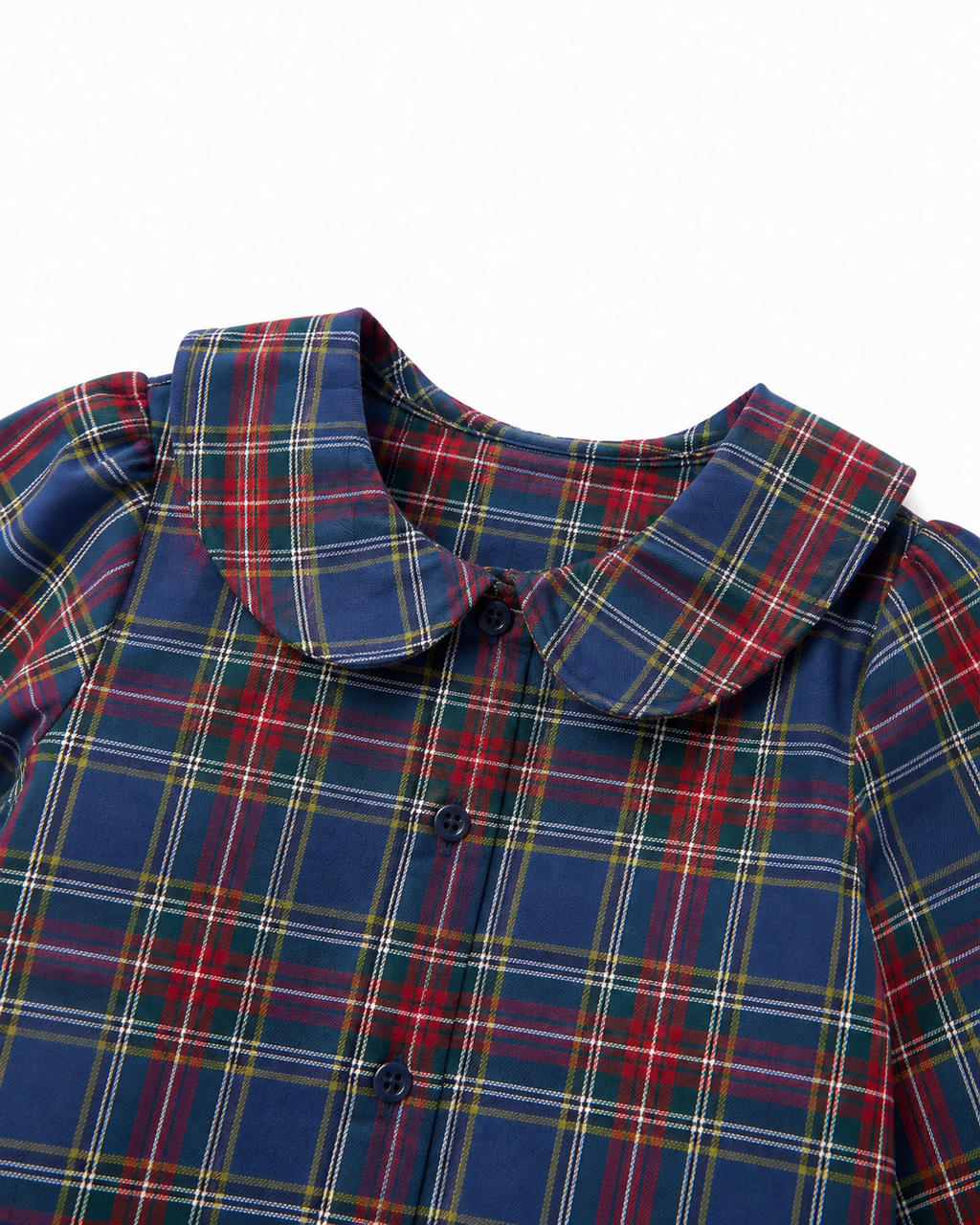 Classic Gingham Collar Shirt(Classic Navy Plaid)