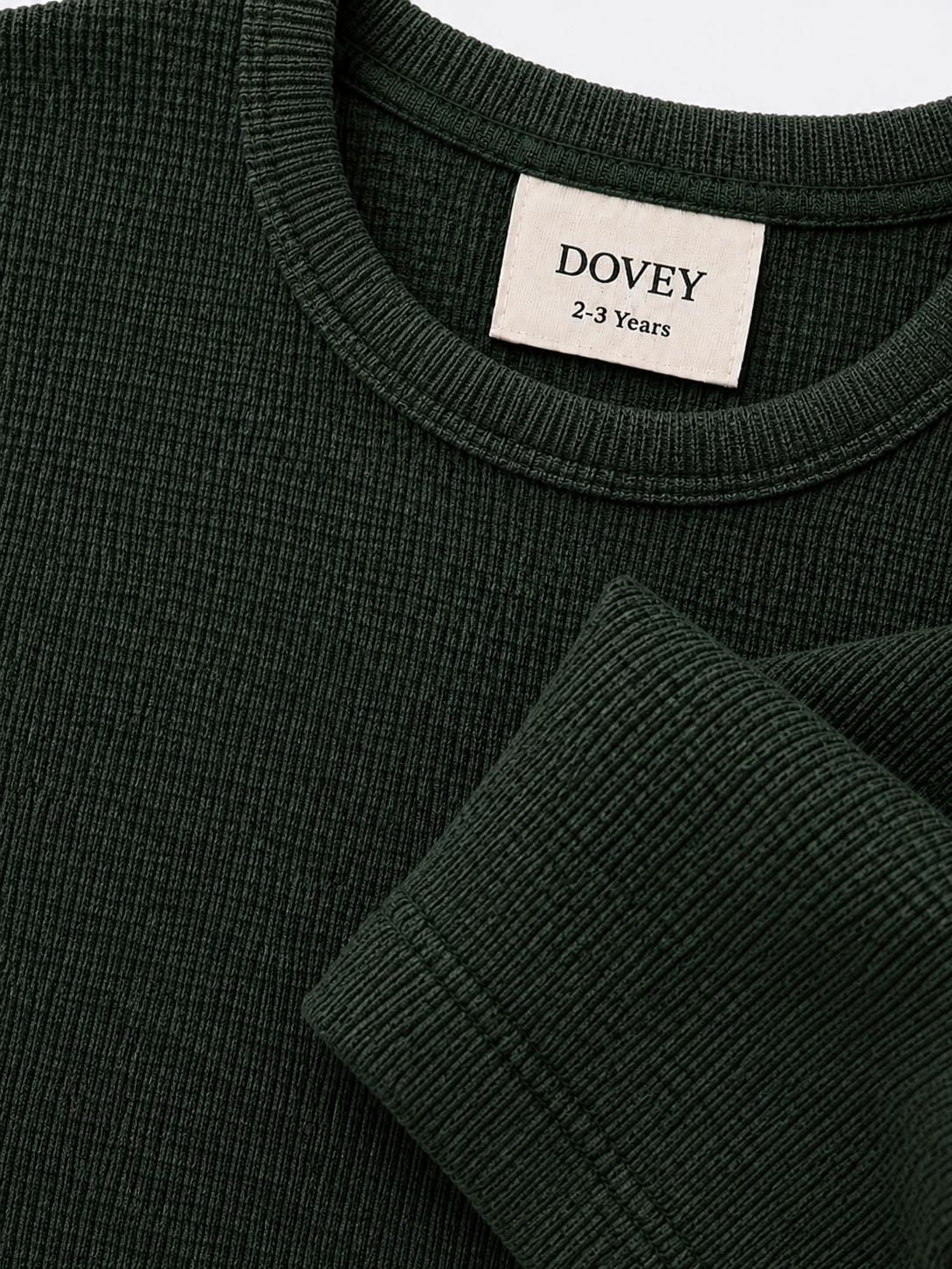 Waffle knit Co-ord Set(Oak Green)