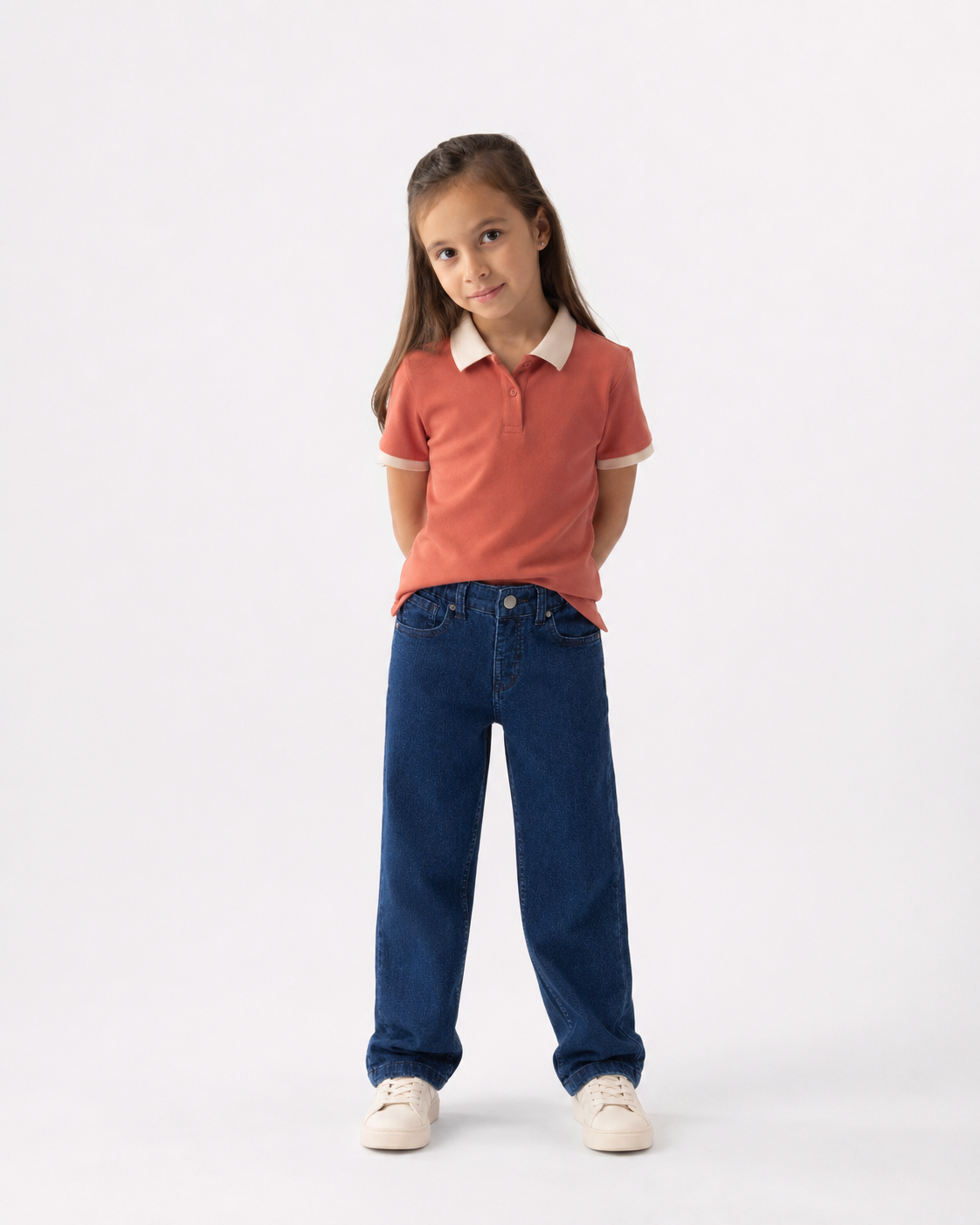 Girls Relaxed Straight Fit Jeans(Harbour Blue)