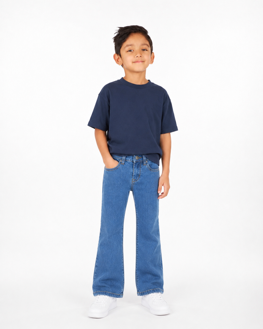 Boys Boot Cut Denim Jeans(Ice Blue)