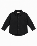 Linen Cotton Button Down Shirt(Classic Black)