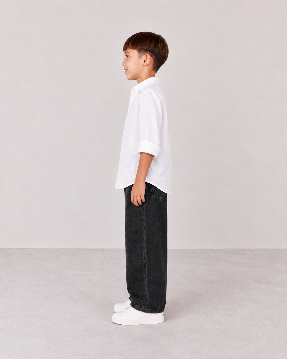 Boys Relaxed Straight Fit Jeans(Midnight black)