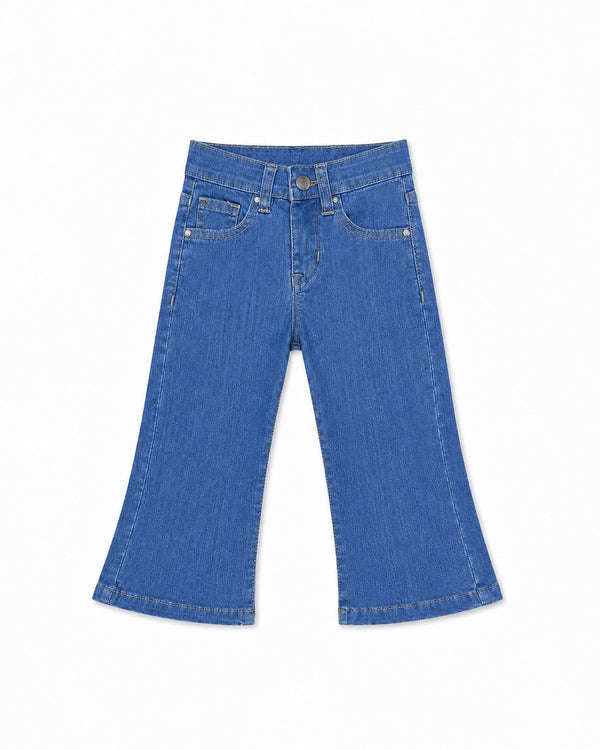 Girls Boot Cut Denim Jeans(ICE BLUE)