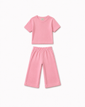 Waffle knit Co-ord Set(Baby Pink)