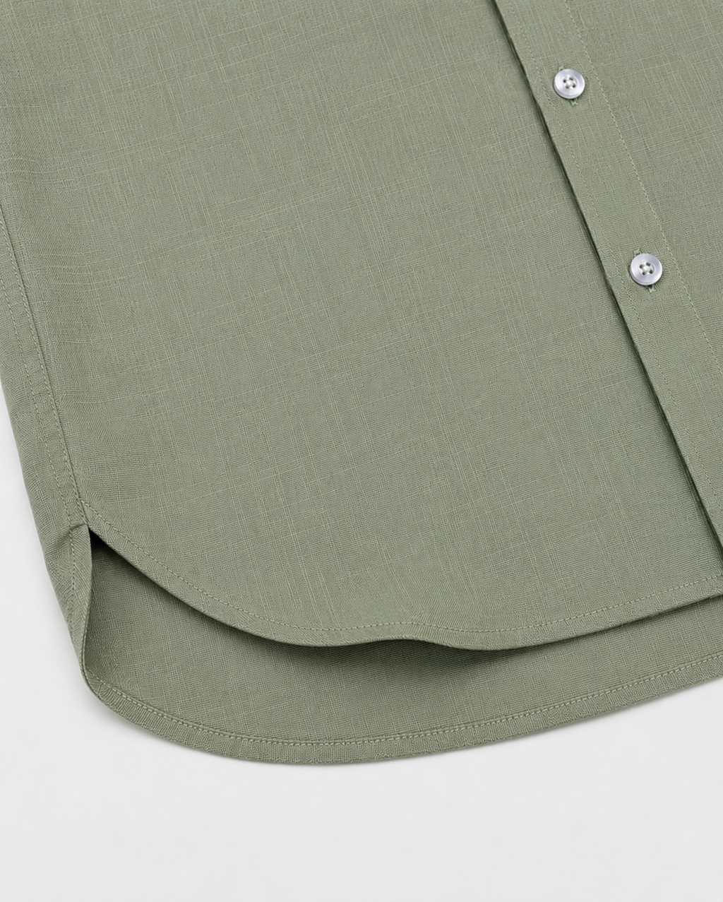Linen Cotton Button Down Shirt(Sage Green)