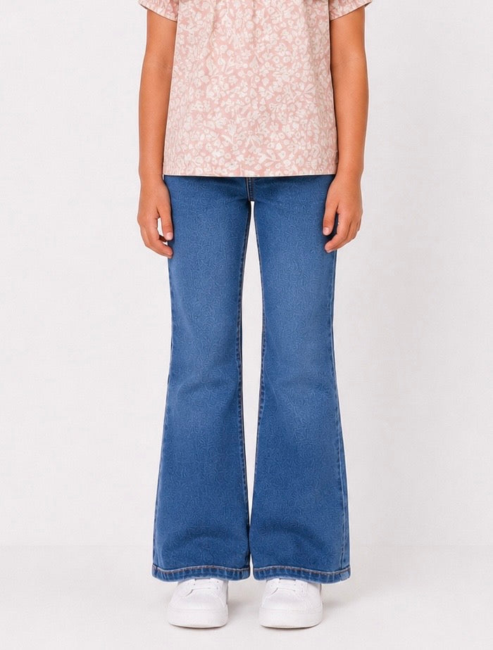 WIDE-LEG DENIM JEANS(ICE BLUE)