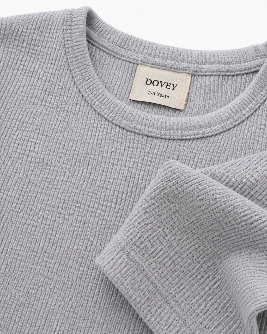 Waffle knit Co-ord Set(Stone Grey)