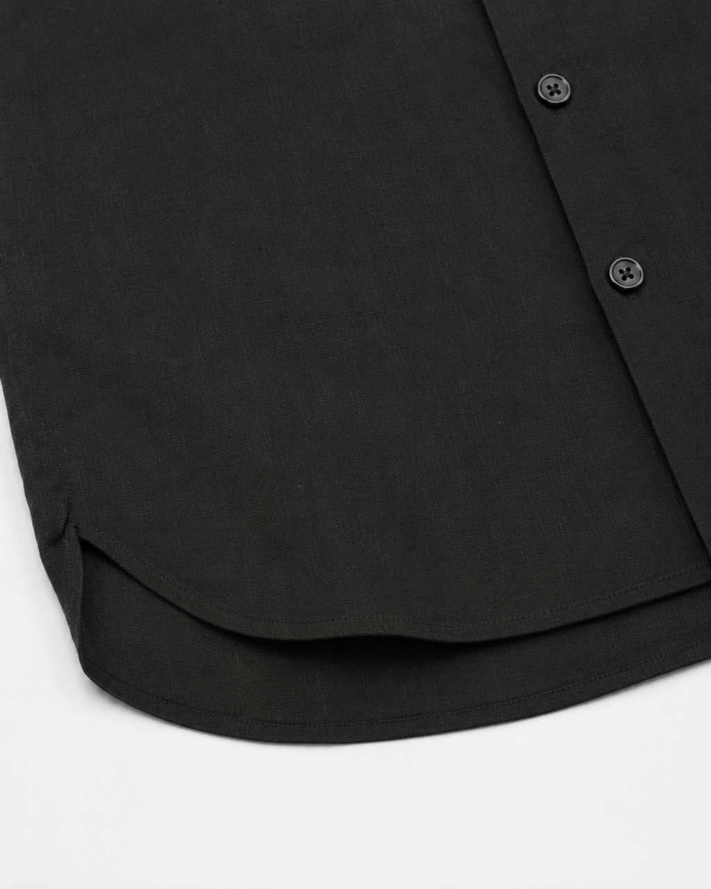 Linen Cotton Button Down Shirt(Classic Black)
