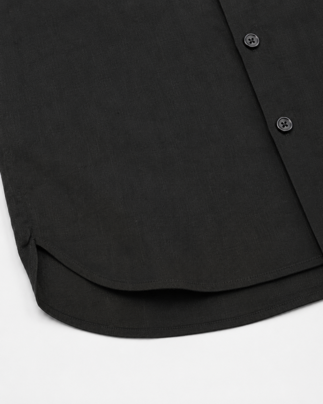 Linen Cotton Button Down Shirt(Classic Black)