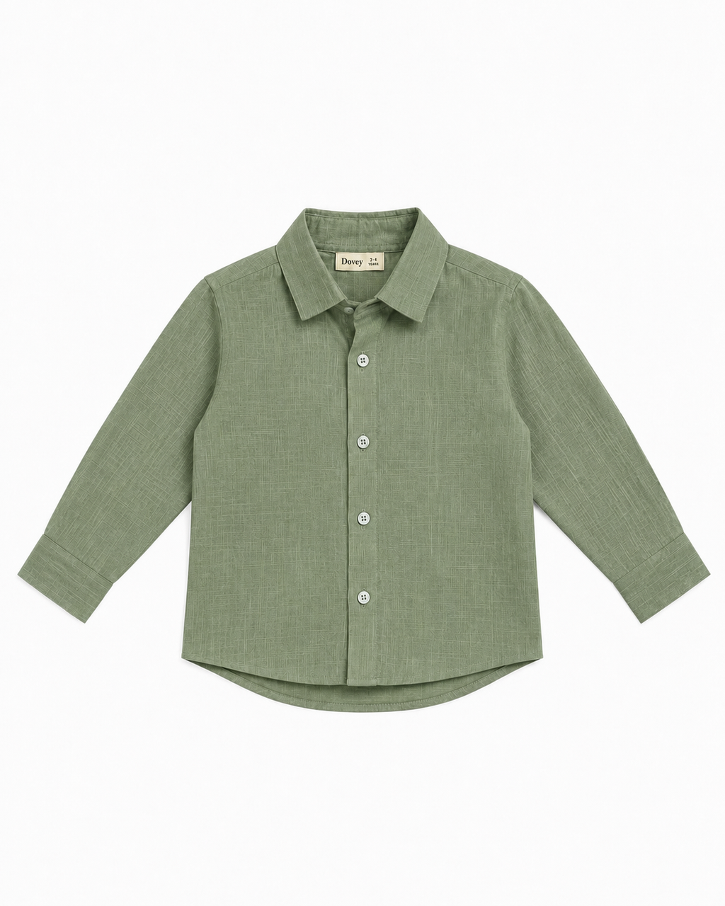 Linen Cotton Button Down Shirt(Sage Green)