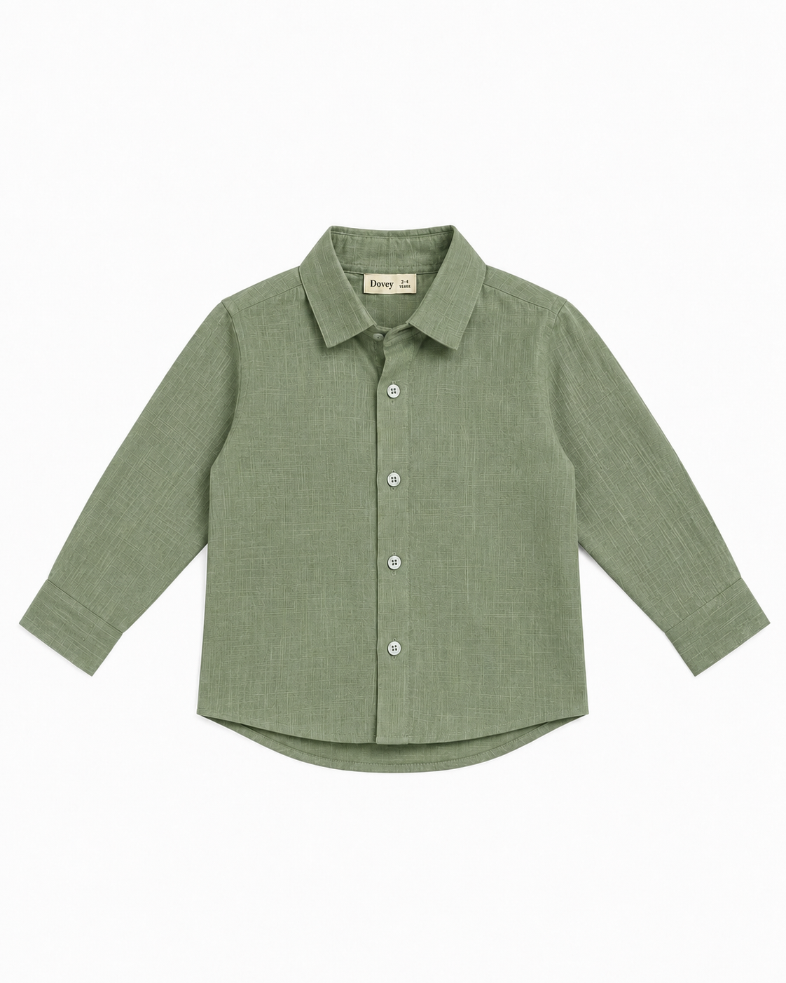Linen Cotton Button Down Shirt(Sage Green)