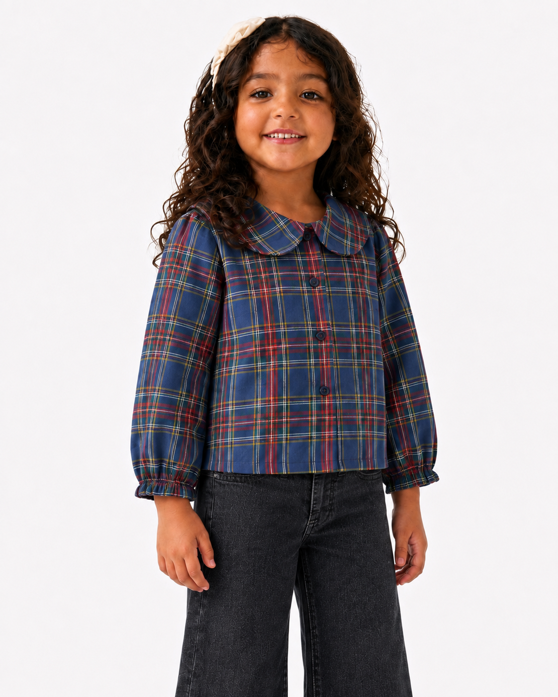 Classic Gingham Collar Shirt(Classic Navy Plaid)