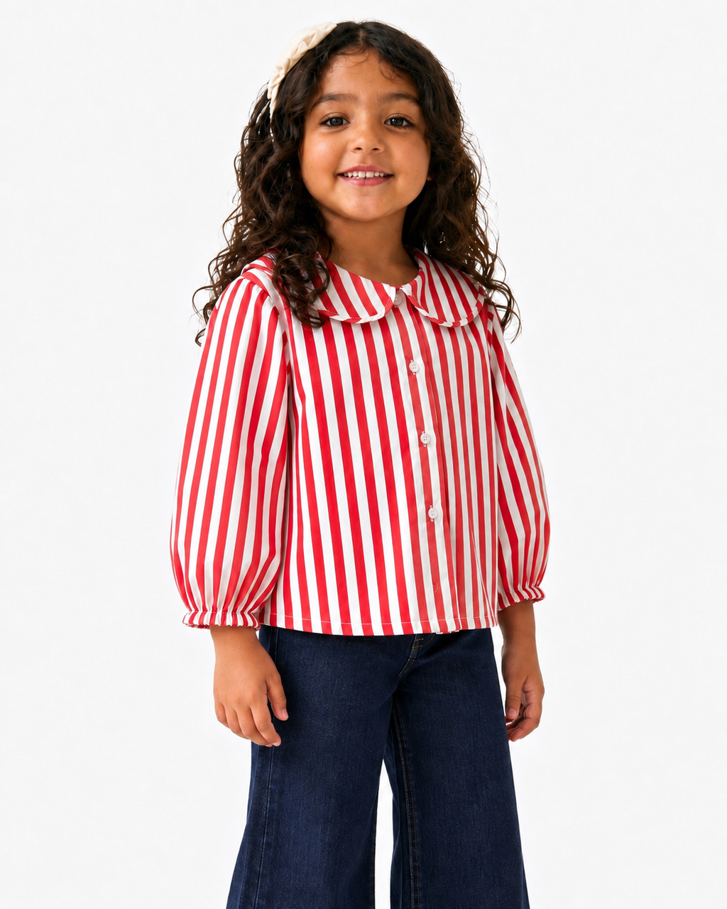 Classic Gingham Collar Shirt(Candy Pink Stripe)