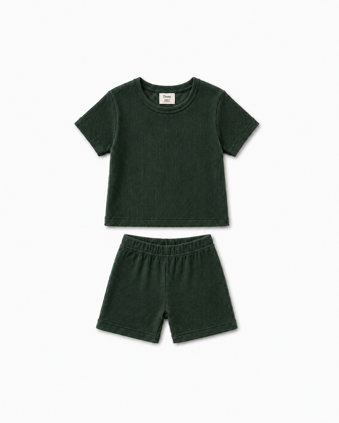 Waffle knit Co-ord Set(Oak Green)