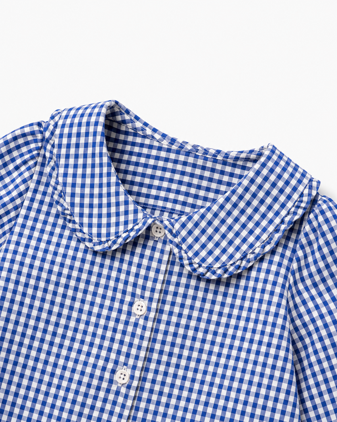 Classic Gingham Collar Shirt(Royal Blue checks)