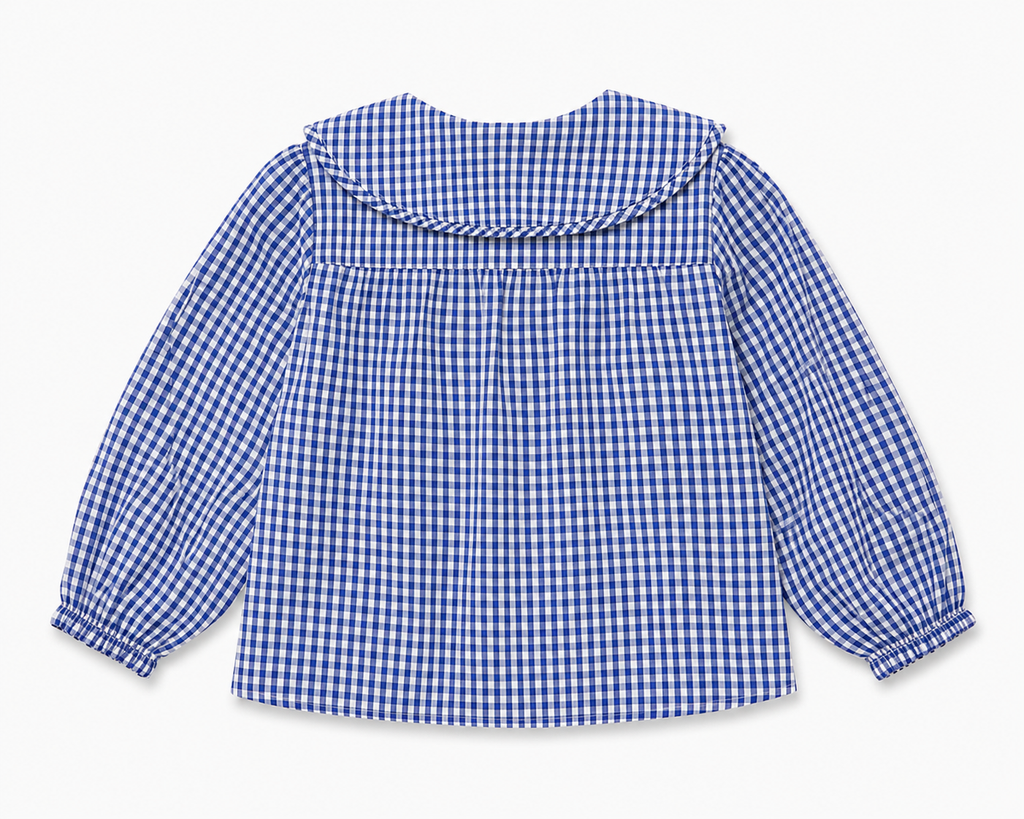 Classic Gingham Collar Shirt(Royal Blue checks)