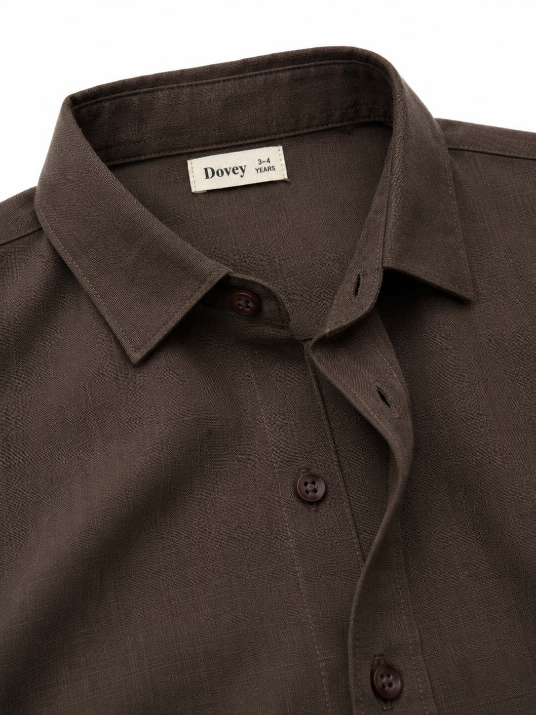 Linen Cotton Button Down Shirt(Walnut Brown)