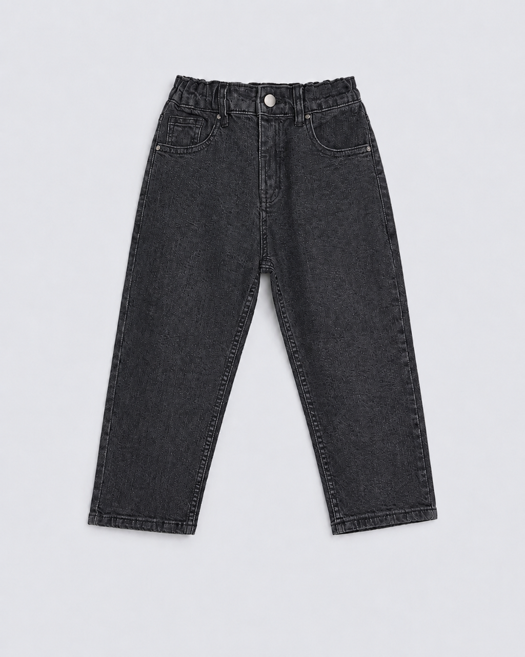 Relaxed Straight Fit Jeans(Midnight black)