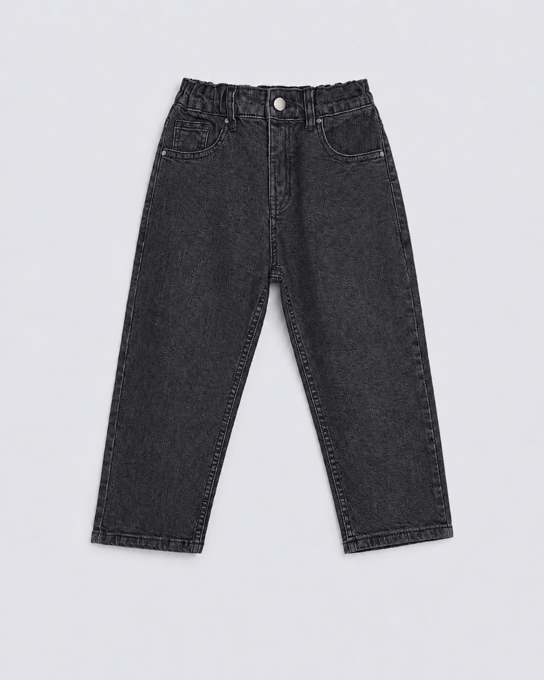 Relaxed Straight Fit Jeans(Midnight black)