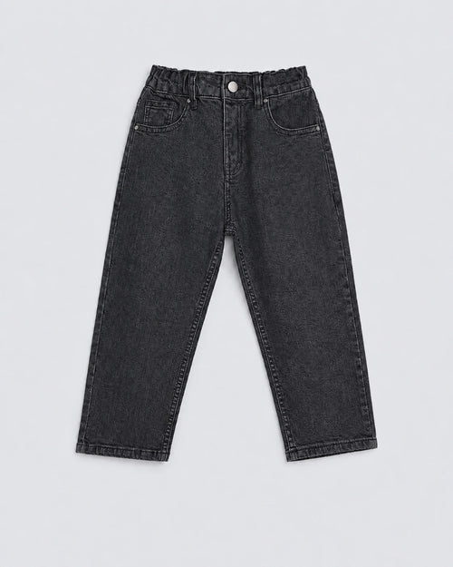 Kids denim jeans, straight fit jeans for kids, relaxed fit denim pants for children with elastic waistband. Comfortable and durable kids jeans designed for everyday wear, playtime, casual outings, and all-day comfort. Premium children's denim jeans with a classic fit and timeless style.