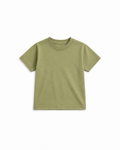 Cotton drop shoulder T shirt(Muted olive)