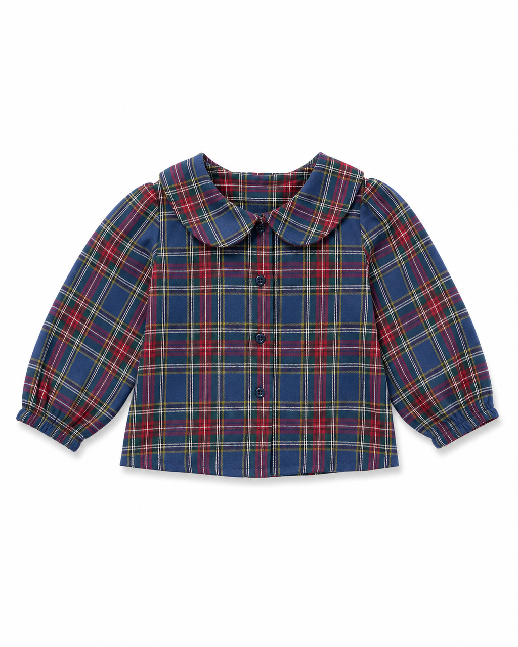 Classic Gingham Collar Shirt(Classic Navy Plaid)