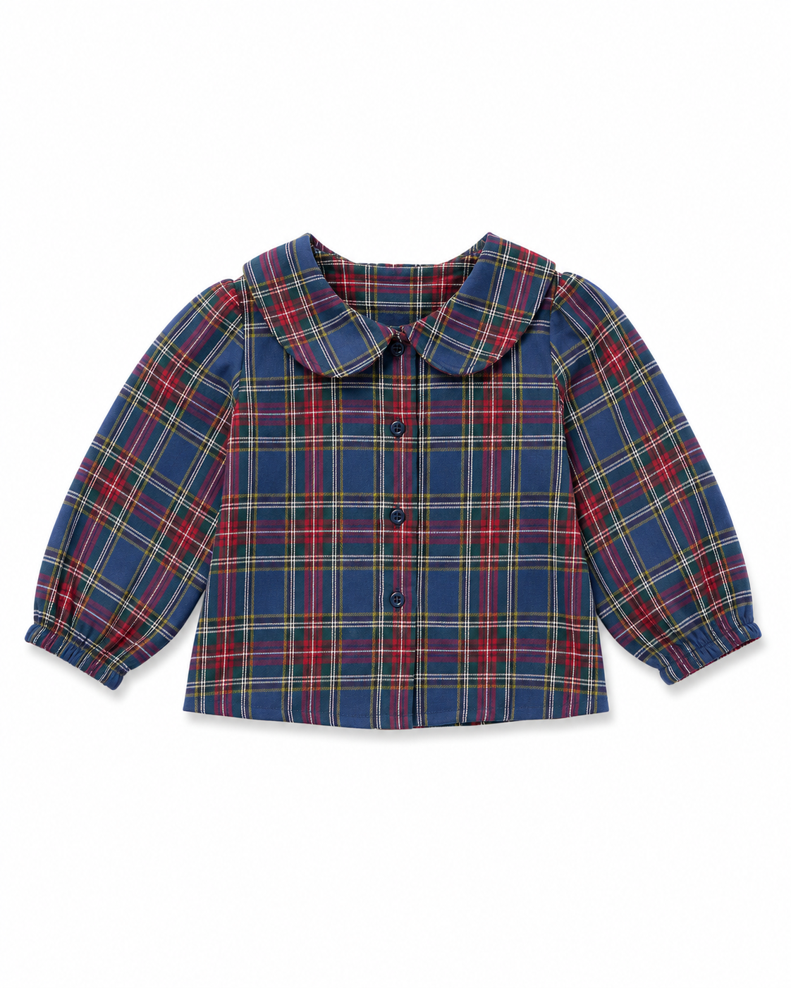 Classic Gingham Collar Shirt(Classic Navy Plaid)