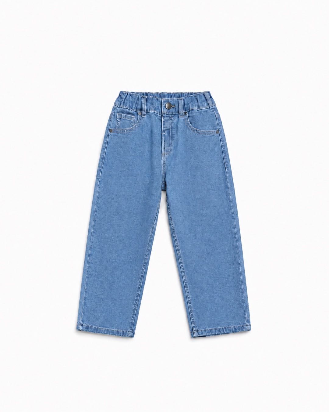 Girls Relaxed Straight Fit Jeans(Sky blue)
