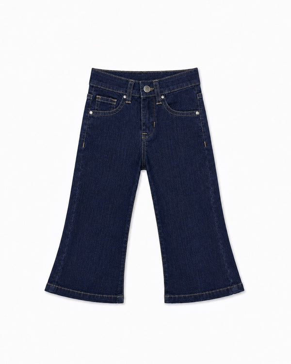 Girls Boot Cut Denim Jeans(MIDNIGHT BLUE)