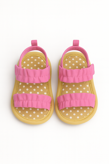 Ruffle bloom sandals