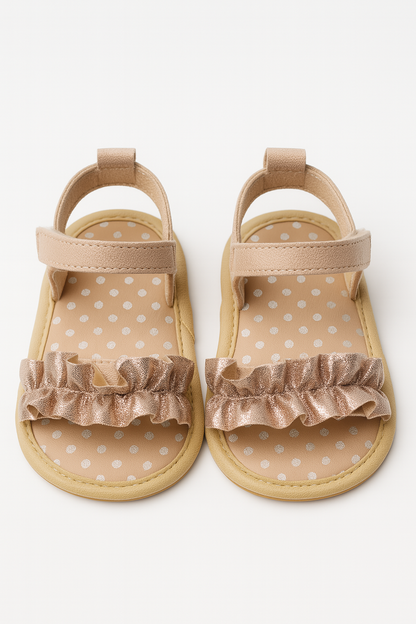 Ruffle bloom sandals