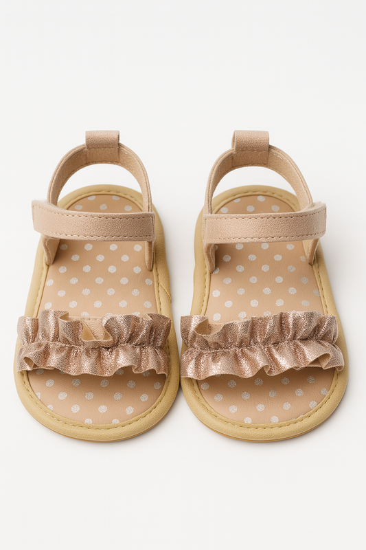 Ruffle bloom sandals