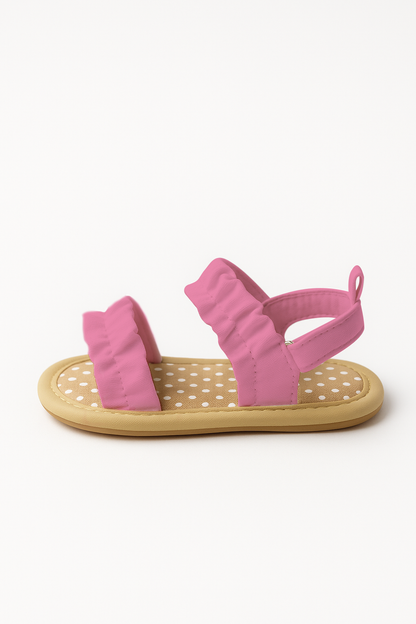 Ruffle bloom sandals