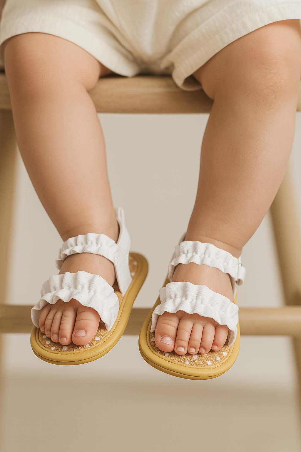 Ruffle bloom sandals