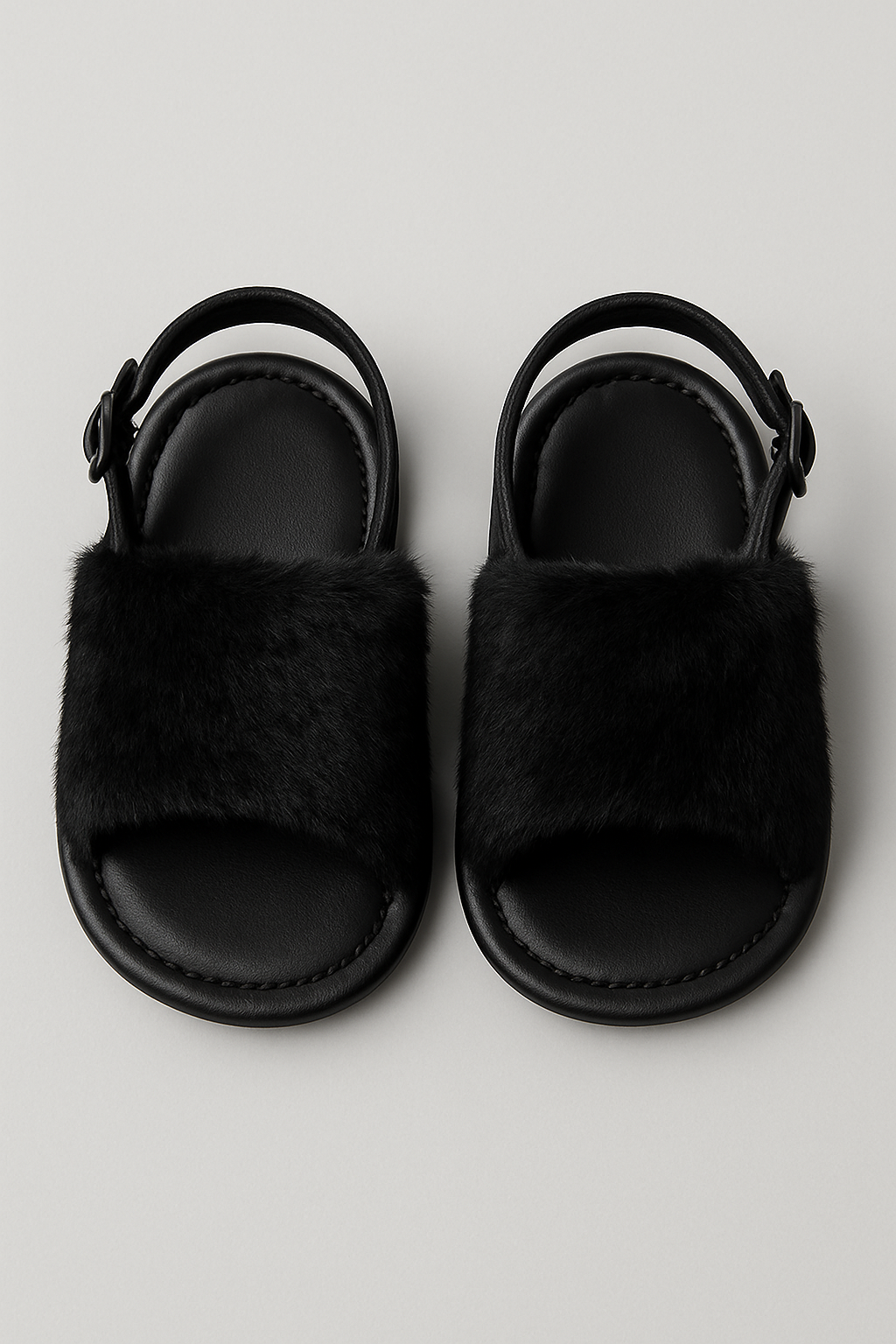 Fur sandals