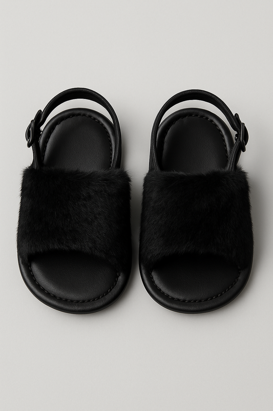 Fur sandals