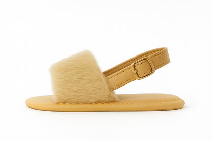Fur sandals