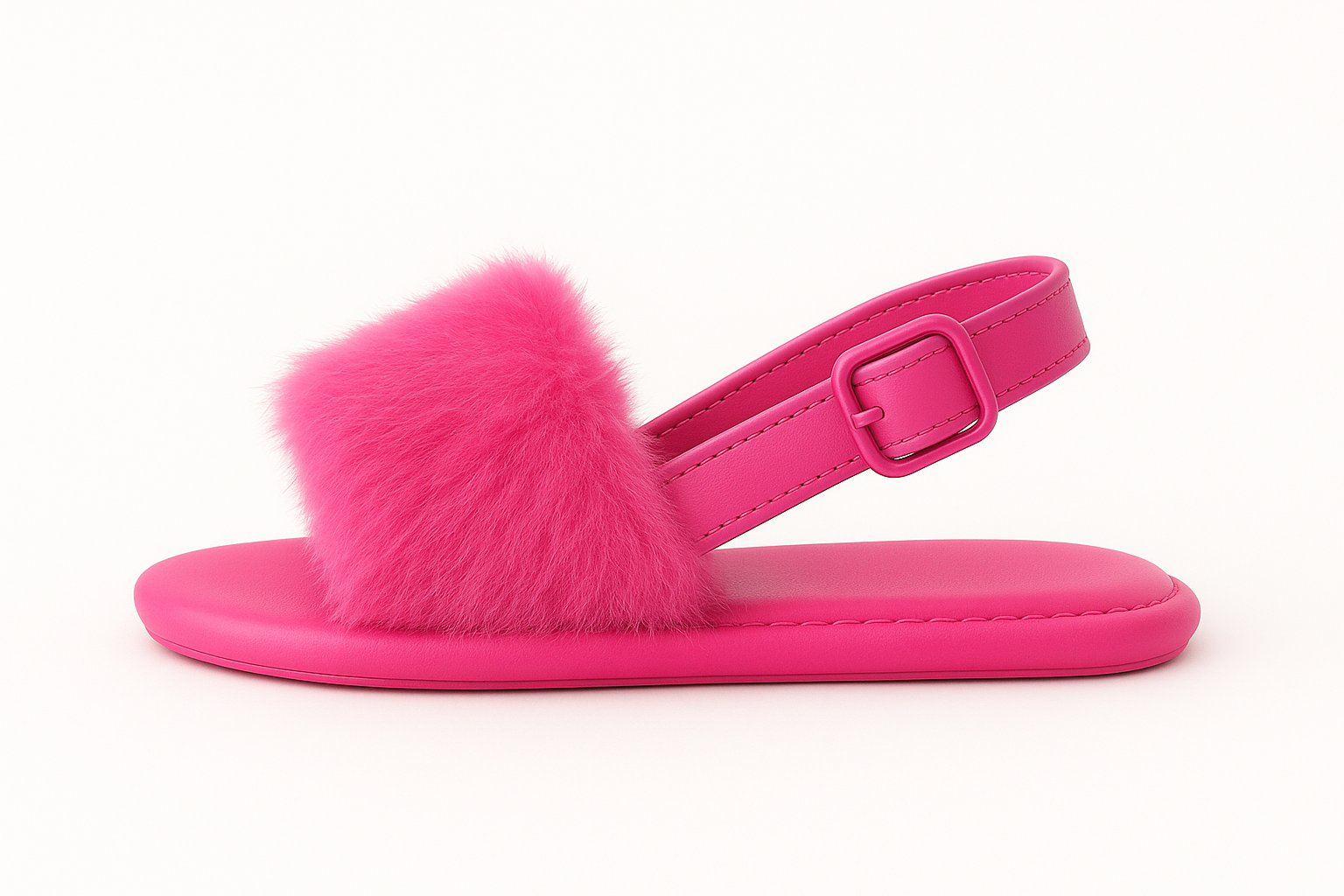 Fur sandals