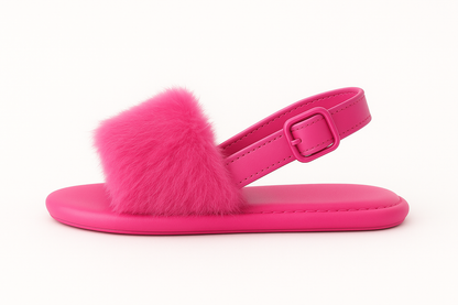 Fur sandals