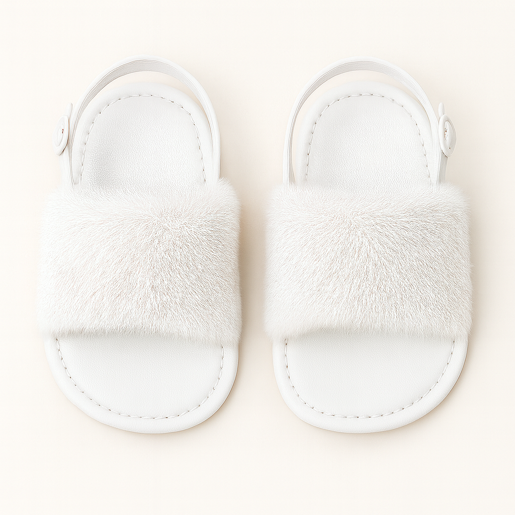Fur sandals