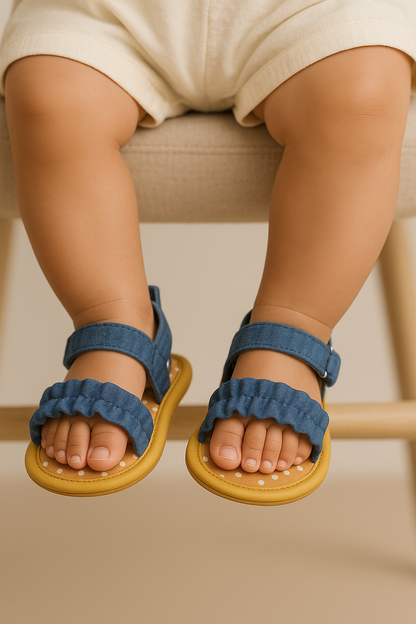 Ruffle bloom sandals