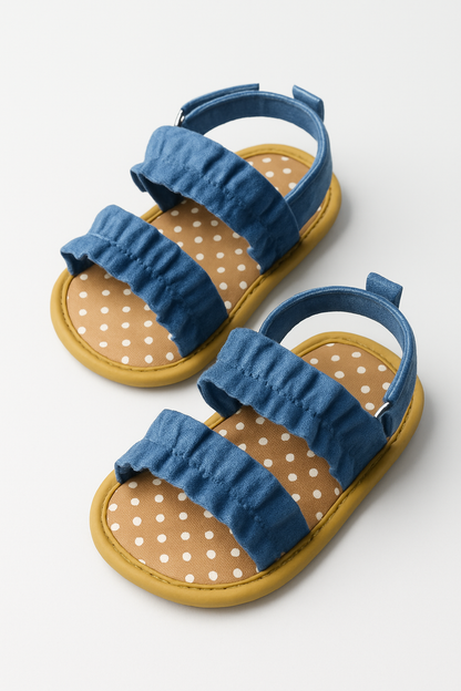 Ruffle bloom sandals