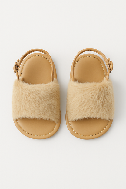 Fur sandals