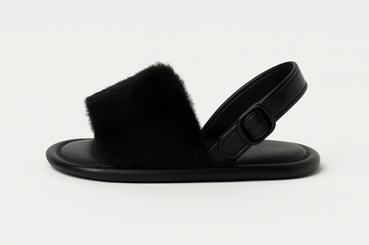 Fur sandals