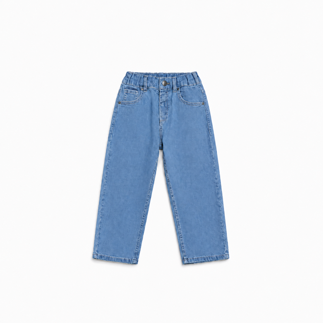 Girls Relaxed Straight Fit Jeans(Sky blue)
